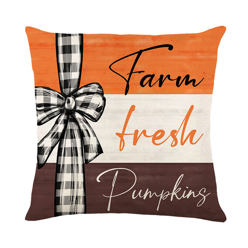 Fall Pumpkin Truck Sunflowers Home Sweet Home Throw Pillow Covers, 18 X 18 Inch Autumn Thankful Grateful Blessed Harvest Floral Decorations For Sofa Couch
