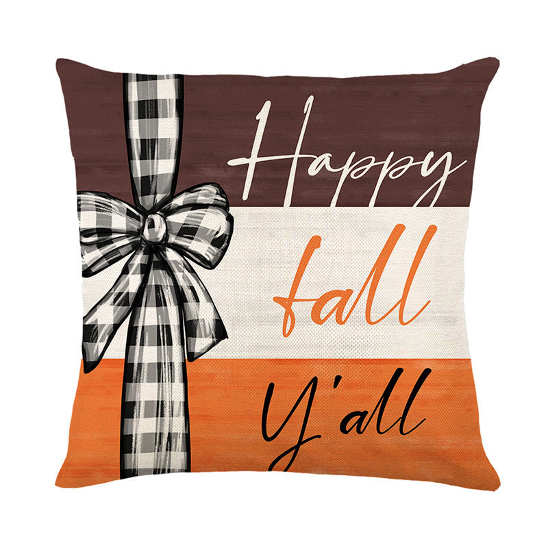 Fall Pumpkin Truck Sunflowers Home Sweet Home Throw Pillow Covers, 18 X 18 Inch Autumn Thankful Grateful Blessed Harvest Floral Decorations For Sofa Couch