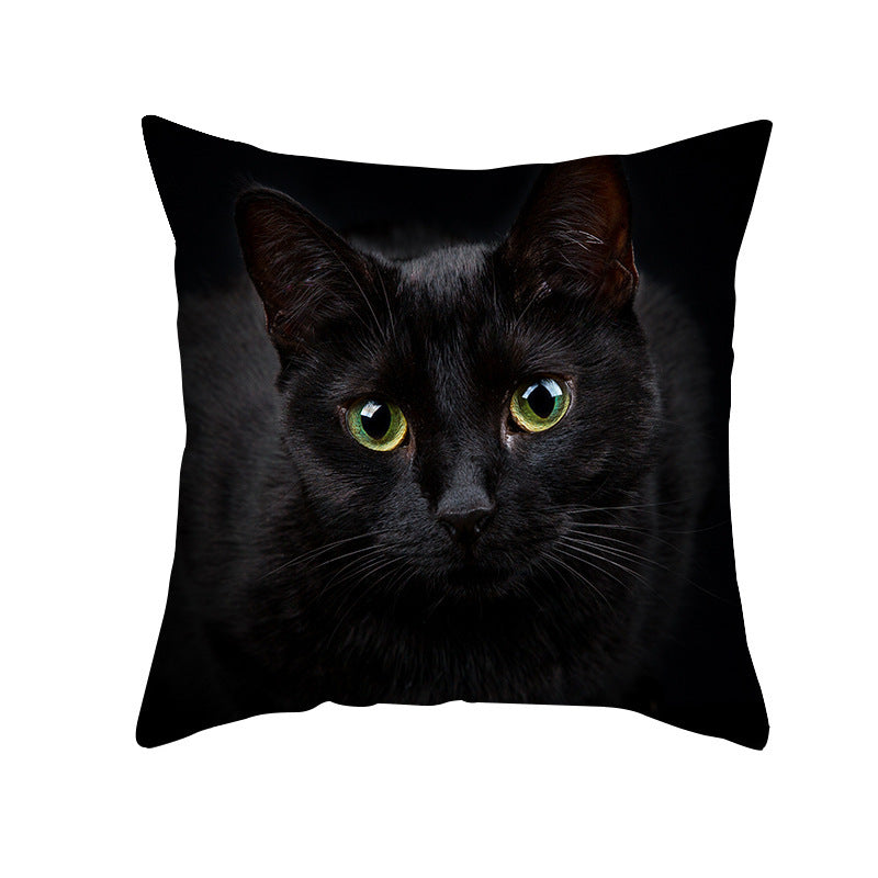 Black Cat Printed Christmas Cushion Covers  Pillow Cover Pillowcases