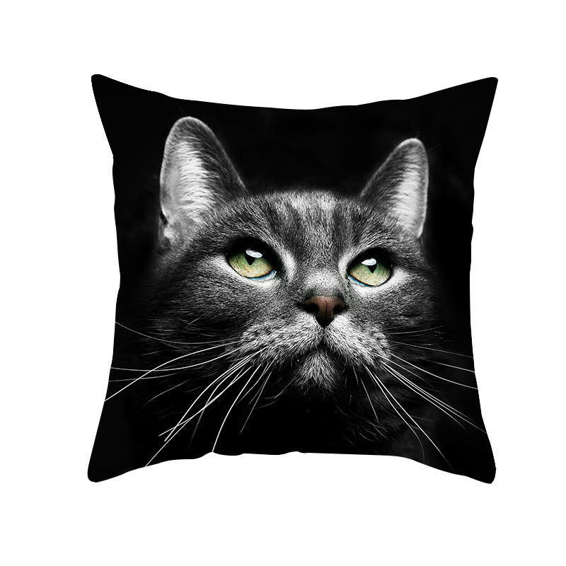 Black Cat Printed Christmas Cushion Covers  Pillow Cover Pillowcases