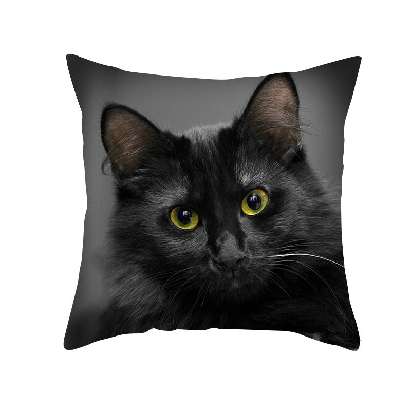 Black Cat Printed Christmas Cushion Covers  Pillow Cover Pillowcases