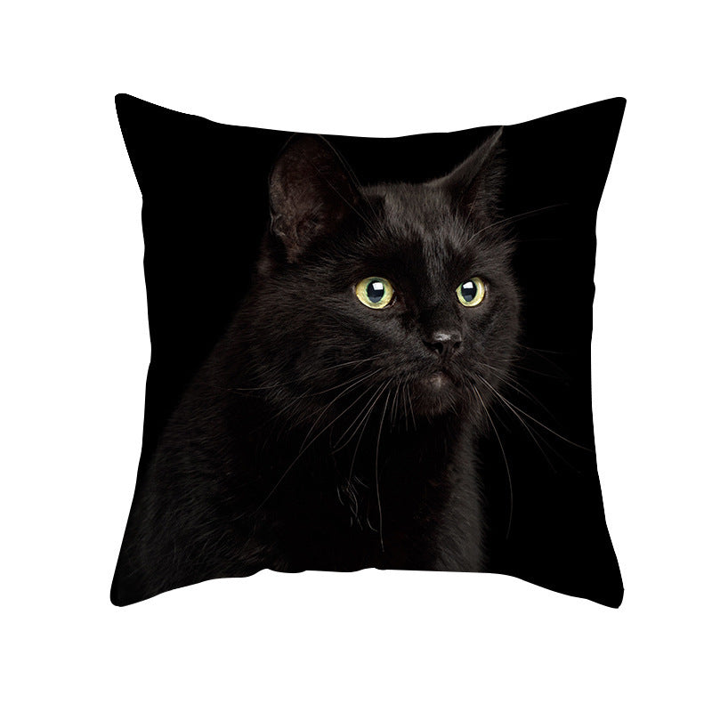 Black Cat Printed Christmas Cushion Covers  Pillow Cover Pillowcases