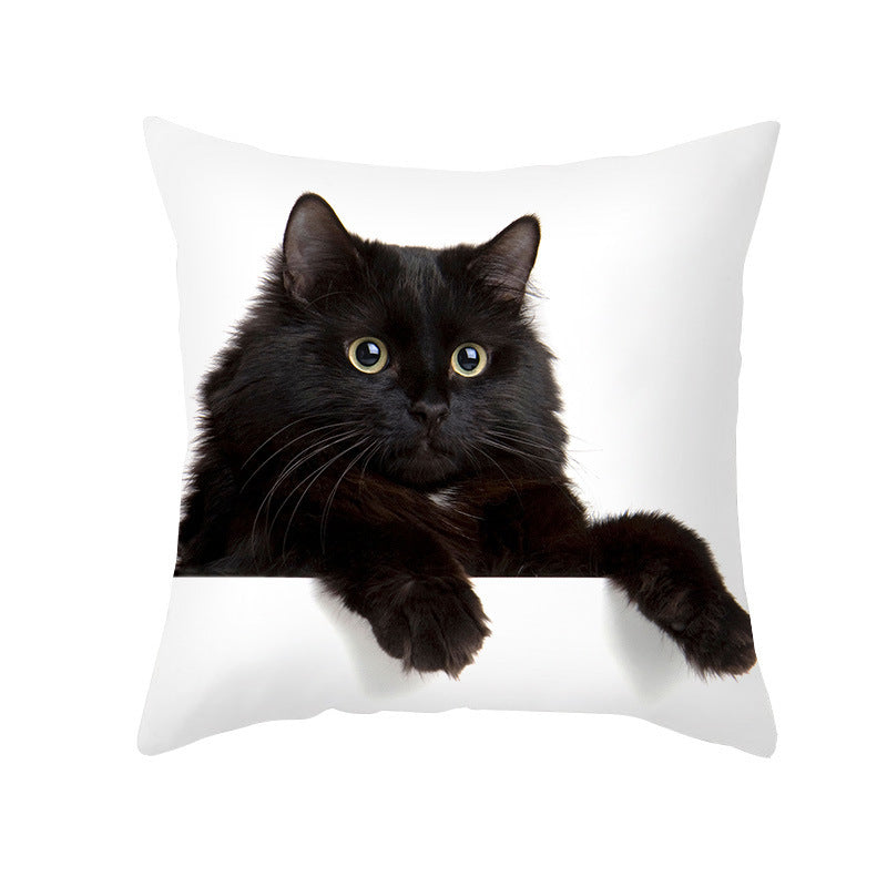 Black Cat Printed Christmas Cushion Covers  Pillow Cover Pillowcases