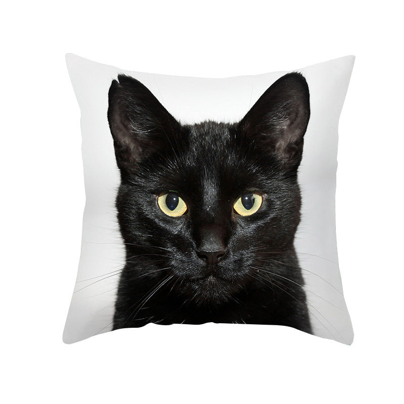 Black Cat Printed Christmas Cushion Covers  Pillow Cover Pillowcases