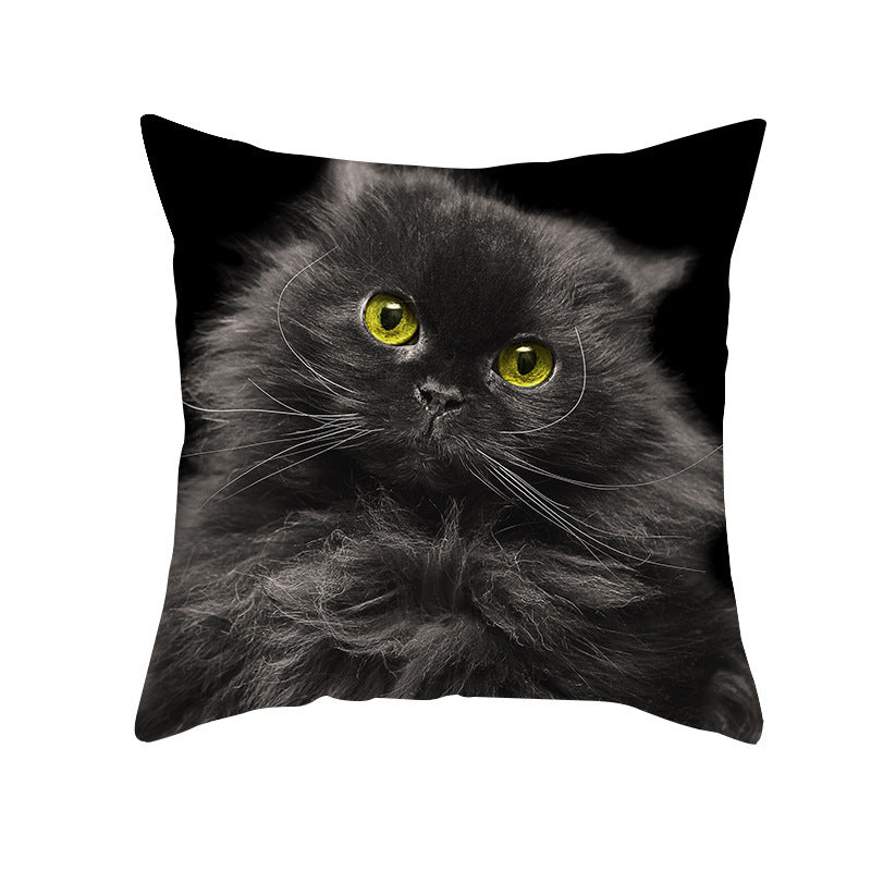 Black Cat Printed Christmas Cushion Covers  Pillow Cover Pillowcases