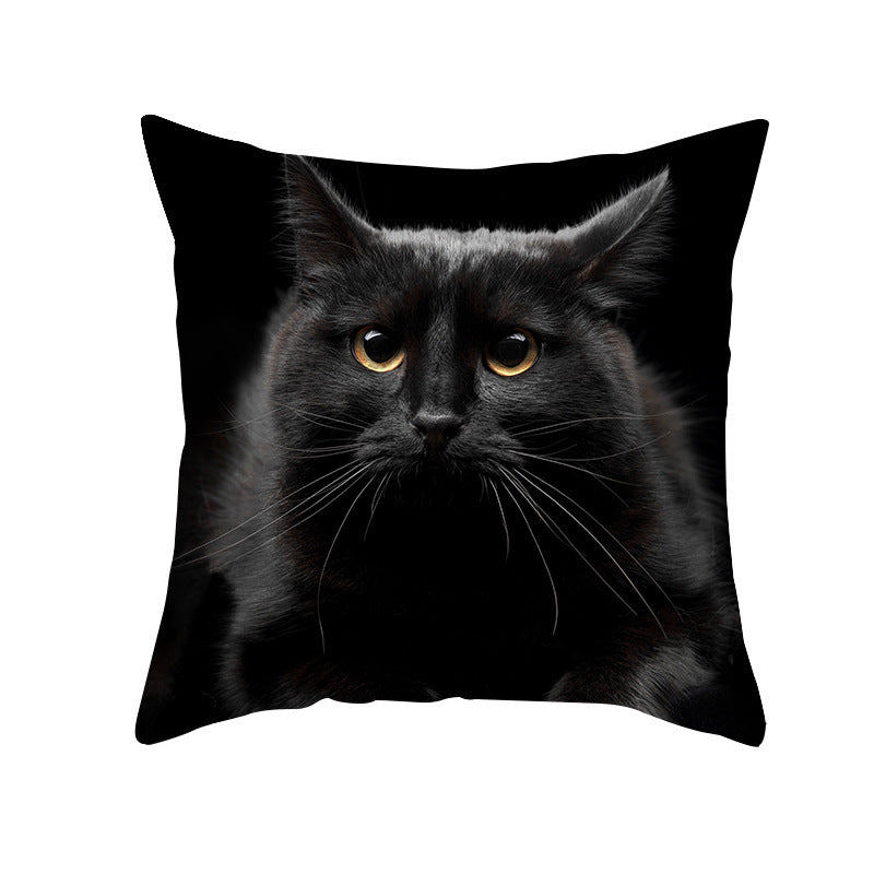 Black Cat Printed Christmas Cushion Covers  Pillow Cover Pillowcases