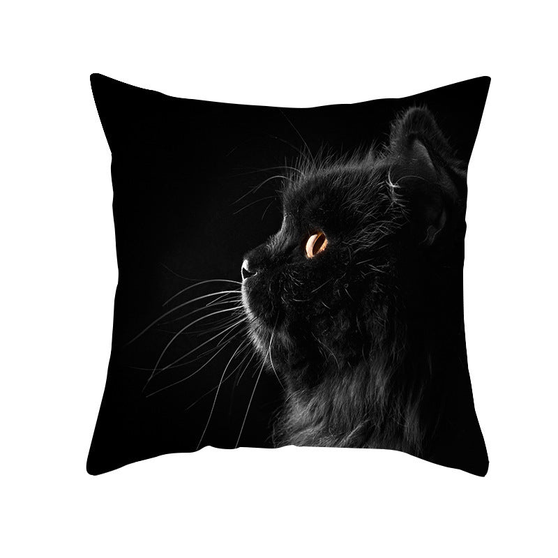 Black Cat Printed Christmas Cushion Covers  Pillow Cover Pillowcases