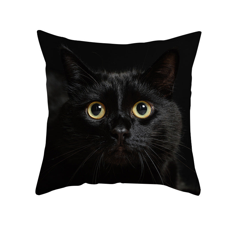 Black Cat Printed Christmas Cushion Covers  Pillow Cover Pillowcases