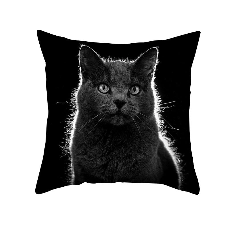 Black Cat Printed Christmas Cushion Covers  Pillow Cover Pillowcases